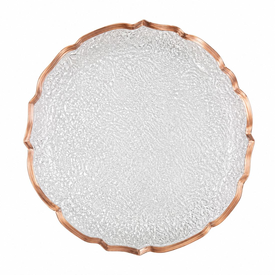 Pjatë Dekorative Rrethore me Detaje Rose Gold