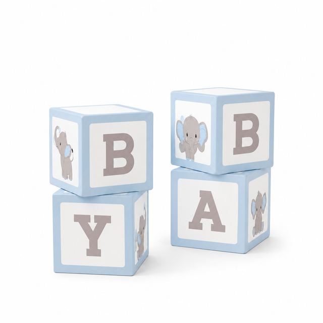 Kube Dekorative BABY me Elefant – Set 4 Copë