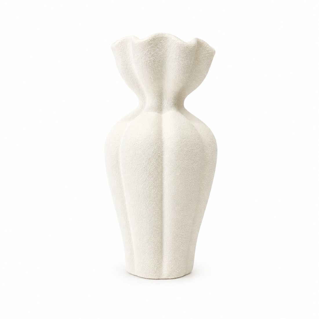 Vazo Qeramike Dekorative me Formë Skulpturore Elegante