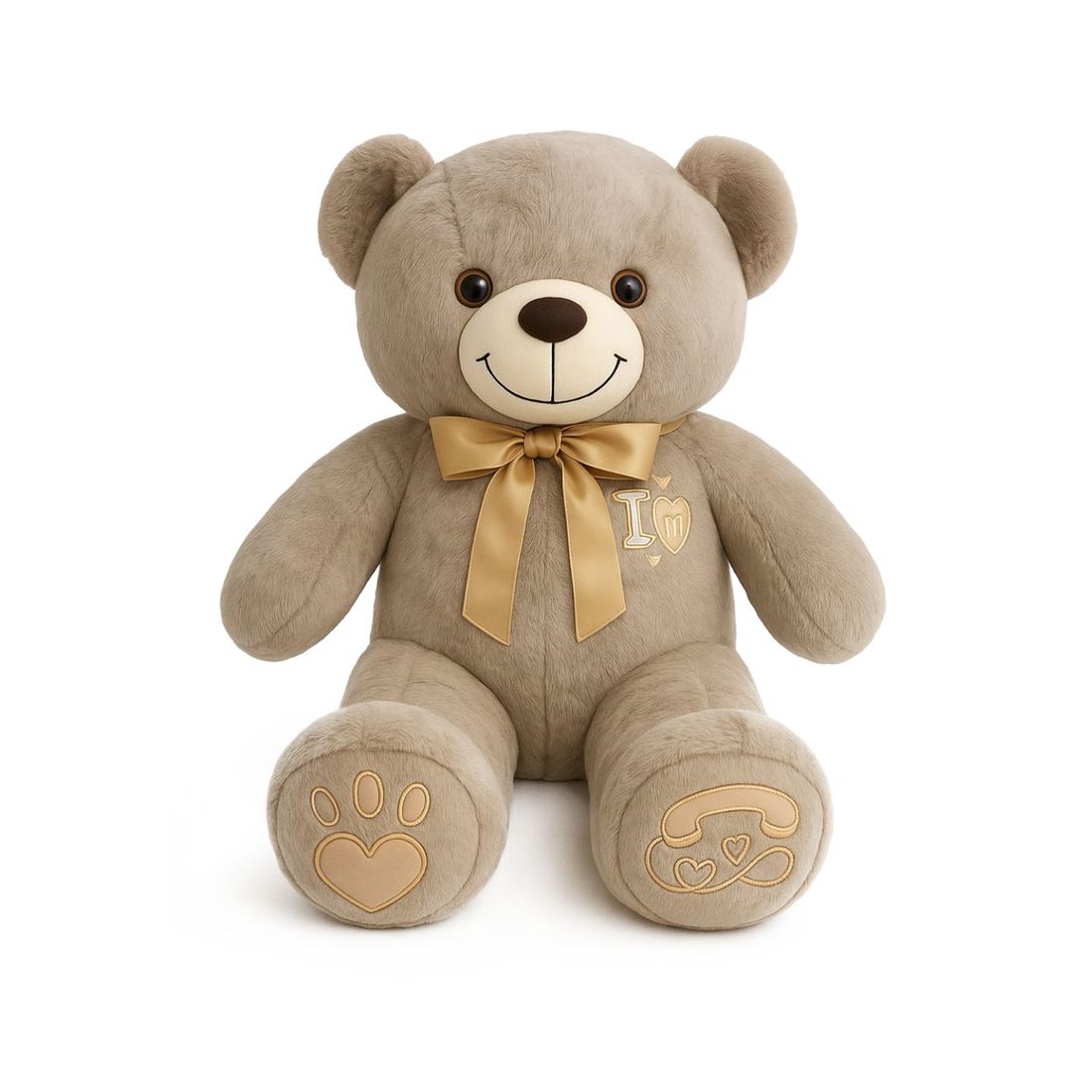 Arush Teddy me Fjongo dhe Detaje Zemre - 75 cm — foto 3
