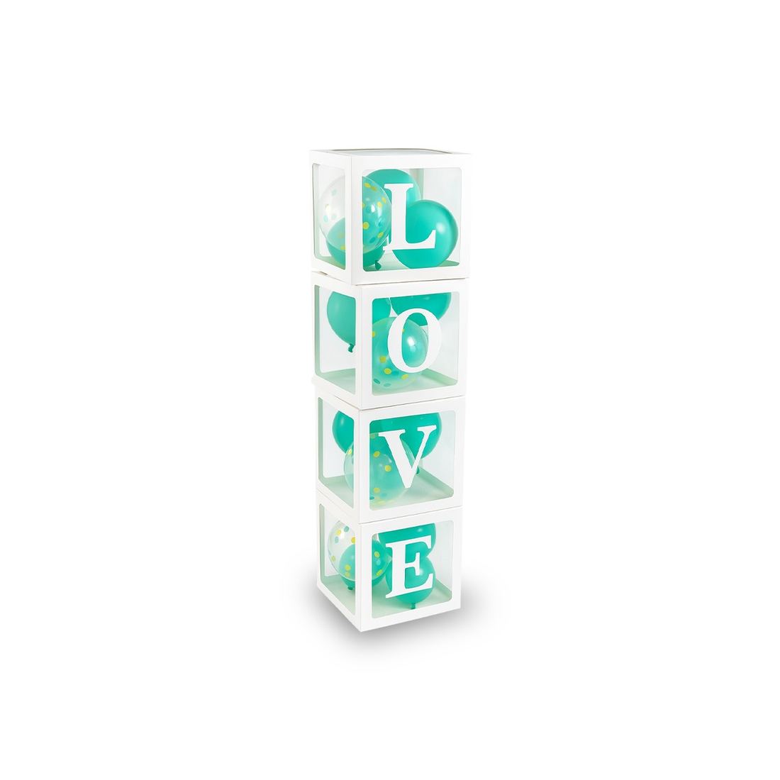 Dizajn transparent me shkronja Love