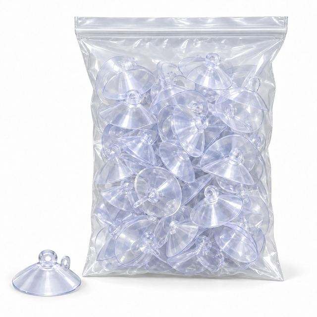 Goma Ngjitëse Transparente me Vakum – 4 cm, Paketim 50 Copa