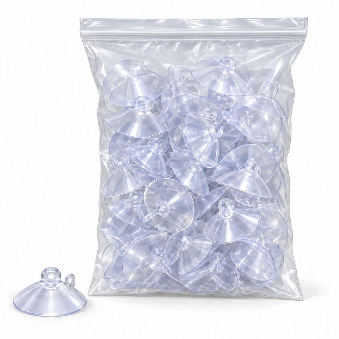 Goma Ngjitëse Transparente me Vakum – 4 cm, Paketim 50 Copa