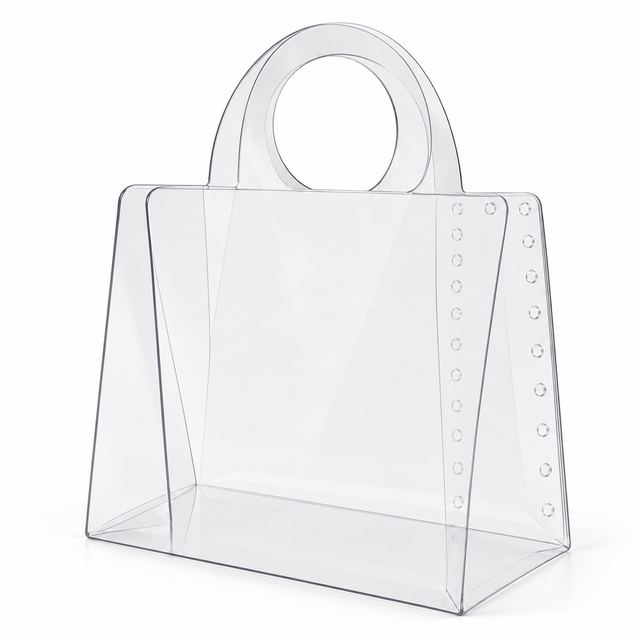 Çantë Transparente PVC për Buqeta me Doreza
