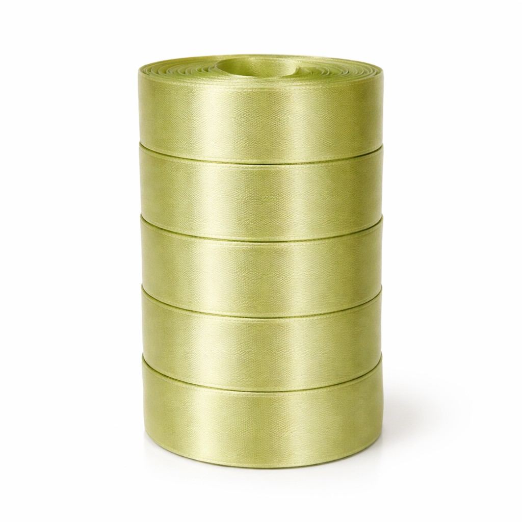 Shirit sateni dekorues – 2.5 cm, 5 role / 115 m — foto 3